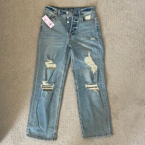 Wild Fable high rise straight leg distressed jeans